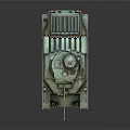 Weathered Green Military Tank Model With Detailed Armor Turret And Tracks