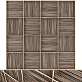 Natural Wooden Wall Design With Square Panels And Vertical Wood Grains