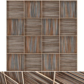 Modern wall wicker decorative wall 3d model