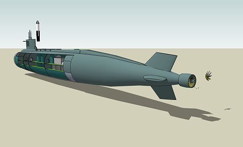 Modern Submarine 3d model