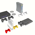 Modern game console 3d model