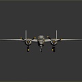 B25 Bomber World War II Bomber 3d model