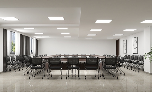 Modern Meeting Room Meeting Table and Chair 3d model