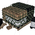 Modern box cargo combination wooden pallet 3d model