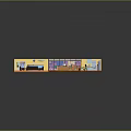 Colorful Indoor Office Interior With Reception Counter Desks Chairs Bookshelves And Storage Cabinets