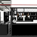 Modern Restaurant Interior Design With Open Layout Pendant Lights Dining Tables And Brick Wall