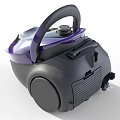 Purple And Gray Vacuum Cleaner With Long Hose Handle And Power Cord For Home Cleaning