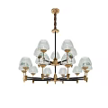 Elegant Modern Chandeliers With Glass Shades Multiple Arms And Metal Frame