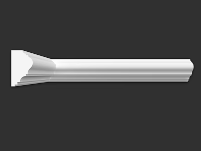 White Decorative Architectural Component With Intricate Molding Design For Interiors 3d model