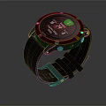 Sleek Smart Watch With Round Digital Display Black Strap And Fitness Tracking