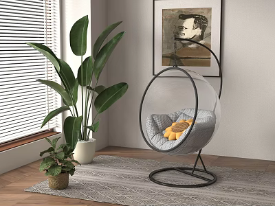 Modern Hanging Chair Qiuqiu Chair 3d model