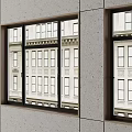 Modern Casement Windows Installed On Concrete Building Exterior With Dark Frames