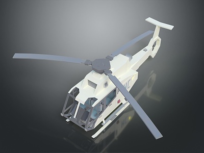 Modern Helicopter Civil Helicopter Homemade Helicopter 3d model