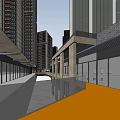 Modern Office Building Design Featuring Glass Curtain Walls Open Atrium And Yellow Floor