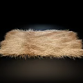 Shaggy Brown Square Rug with Soft Fluffy Texture for Home Decor