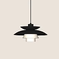 Modern Black Pendant Light with Multi Layered Shades and Contemporary Interior Design