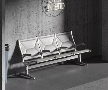 Modern public chair outdoor seat 3d model