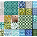 Colorful Floor Tiles With Various Patterns And Square Shapes For Interior Home Flooring 3d model