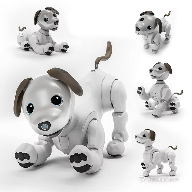 Interactive Electric Toy Dog With Cute Design And Different Poses For Kids Fun Play 3d model 