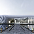Modern Sales Office Architecture Exhibition Hall Architecture Art Gallery Architecture 3d model