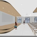 Kindergarten Interior With Wooden Elements Green Carpet White Furniture And Natural Light