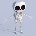 Medical Educational Human Skeleton Model With Cartoon Design For Teaching Use 3d model