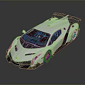 Silver Futuristic Sports Car With Sleek Body Rear Spoiler And Red Wheels