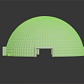 White Rounded Dome Tent With Textured Exterior And Entrance In Indoor
