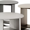 Modern Round Coffee Tables with Neutral Tones and Minimalist Shelf Design for Home Living Room Decor