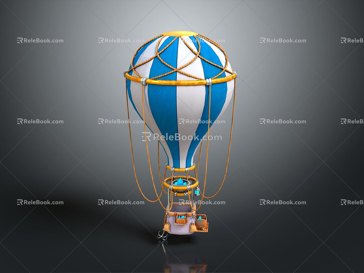 Modern Hot Air Balloon High Altitude Balloon Weather Balloon Atmospheric Balloon 3d model