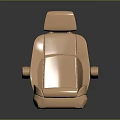 Modern Orange Leather Seat With Ergonomic Backrest Armrests And Comfortable Cushioned Surface Design