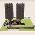 Dual Tower CPU Coolers With Copper Heat Pipes For Computer Cooling System