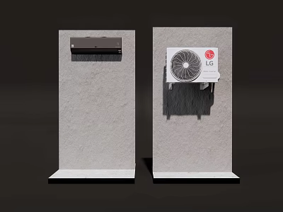 LG Wall Mounted Air Conditioner Fan Modern Design For Home Cooling 3d model