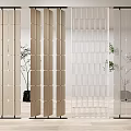 Modern screen partition 3d model