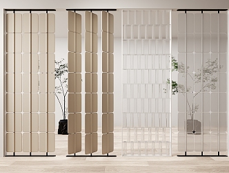 Modern screen partition 3d model