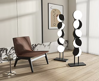 Moon phase floor lamp 3d model