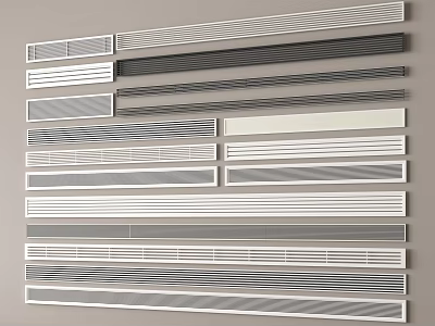 Air Conditioner Vents With Various Modern Designs And Sleek Finishes For Home Interiors 3d model