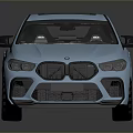 Blue BMW Sporty Crossover Featuring Modern Design Shiny Body And Alloy Wheels