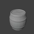Vintage Wooden Barrel Crafted With Natural Stone And Solid Wood Details