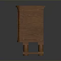 Rustic Solid Wood Storage Cabinet With Carved Panel Doors For Living Room Furniture