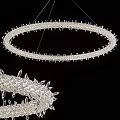 Crystal Chandelier with Round Spiked Design for Modern Interior Decoration