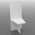 Modern Single Chair with White Finish and Minimalist Sleek Design Structure