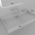 Modern Bathroom Washbasin With Wall Mounted Mirror And Faucet Design