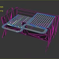 Portable Metal Grill With Foldable Frame Double Grates And Handle For Outdoor Cooking
