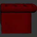 Red Tufted Sofa With Nailhead Trim Classic Design And Elegant Upholstery