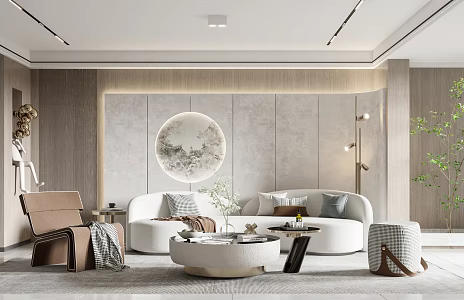 modern living room 3d model
