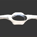 White Knitted Long Sleeve Top With Side Slit Displayed On Dark Surface
