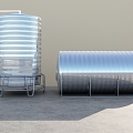 Stainless steel water tank 3d model