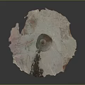 Colorful 3D Terrain Model With Diverse Surface Textures And Mountainous Regions