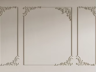 European-style lines carved lines 3d model